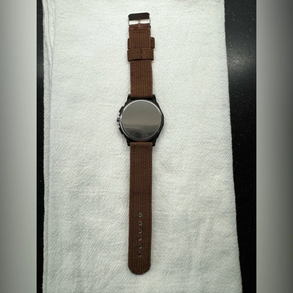 Men’s Watch Set Brown canvas band NEW
